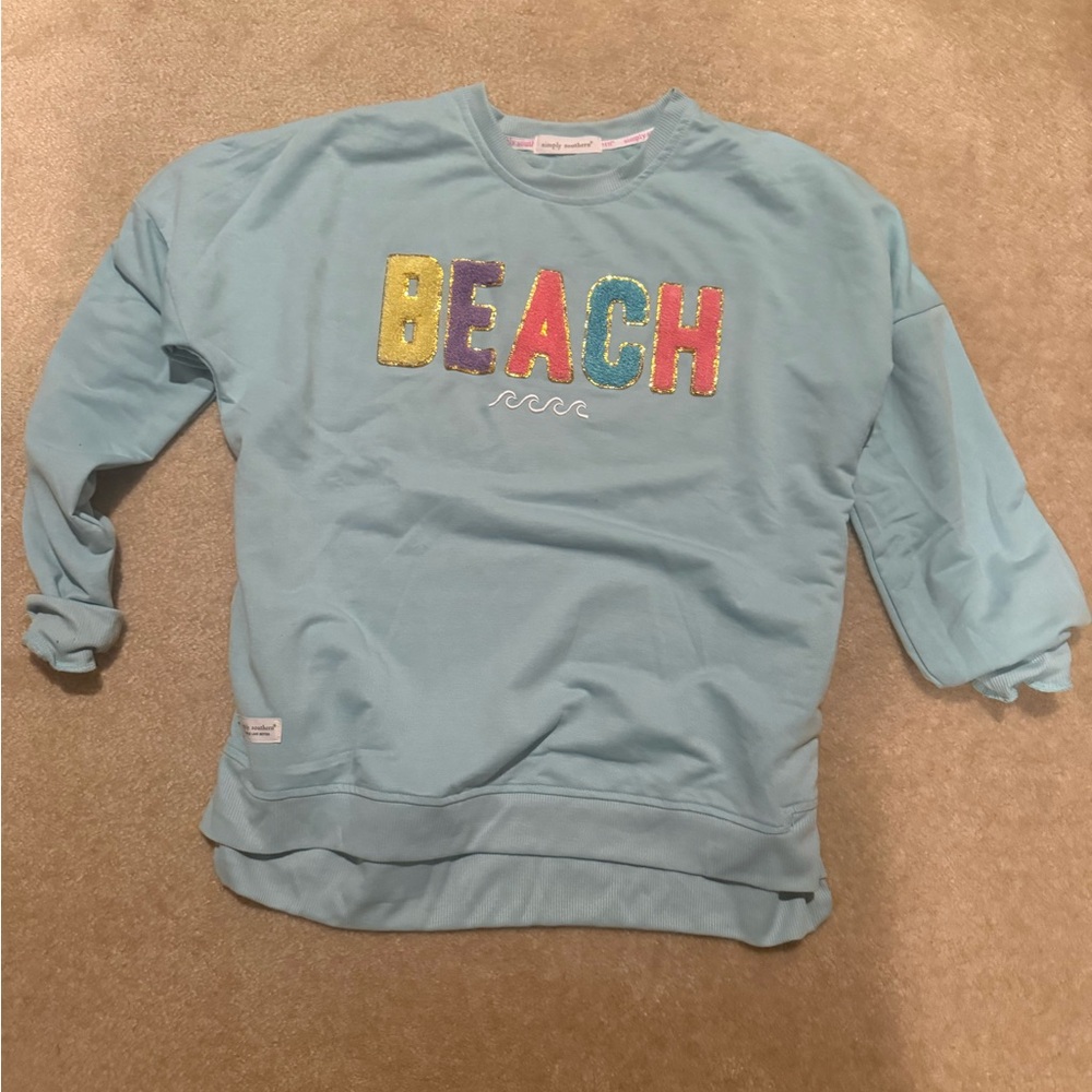 Simply Southern Blue Beach Sweatshirt